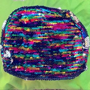 Stunning multicolor sequin rainbow cosmetic bag( zippered) must have❤️🧡💛💚💙💜